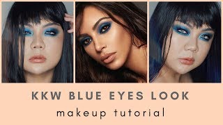 Kim Kardashian Blue Makeup Look | Endi Feng | Makeup Tutorial