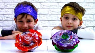 BeyBlade Распаковка / Влад и Свят запускают БэйБлэйд / Челлендж