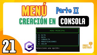 ¡ MENÚ CONSOLA EN C#SHORT EN COLORES  FÁCIL !