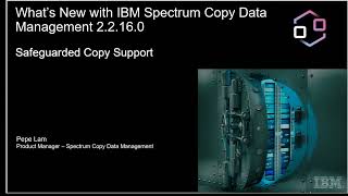 IBM Spectrum Copy Data Management Safeguarded copy for Spectrum Virtualize – Demo