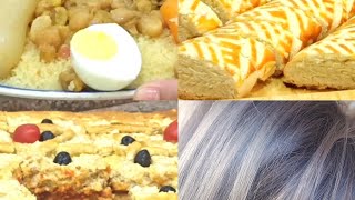 تحويسة / طعام الجمعة / تحلية / عشا خفيف و في ركن الحلاقة بالياج اومبغي رمادي