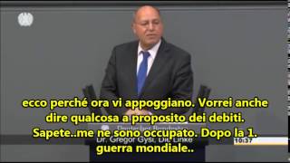 Gregor Gysi  die Linke intervento su ultimo pacchetto aiuti alla Grecia 17/07/2015