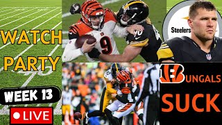 The BUNGALS SUCK: Live Stream Watch PARTY (Steelers 8-3 VS Bengals 4-7) #herewego #nfl