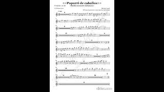 Popurri de caballos - banda corona de michoacan (partitura)