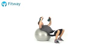 How To Do: Stability Ball Chest Press - Kettlebell Incline | Chest Workout Exercise