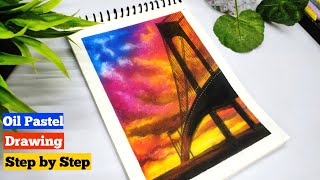 Mastering Oil Pastels: Step-by-Step Scenery Tutorial | Art Therapy ASMR | #01