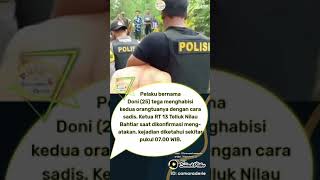 Sadis 😱seorang pemuda membunuh kedua orang tua nya !!!