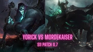 Yorick Top vs Mordekaiser Patch 11.7 EUW Challenger