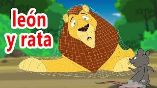 historia del león y la rata || cuentos de hadas españoles | historias para niños