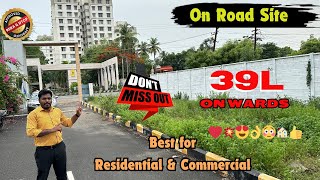 😍Low Budget On Road Project💥commercial&Residential👌🏽 #kelambakkam #plotsinomr #lowbudgetplotsaleomr