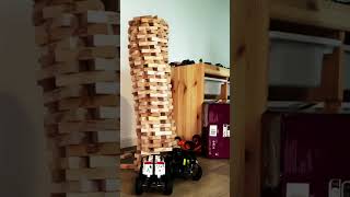 Mega Jenga Tower Demolition #monsterjamtoys #monsterjam #legotechnic #jenga