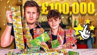 SCRATCH CARD LOTTERY PRANK ON 15 YEAR OLD BROTHER | $100,000 PRIZE