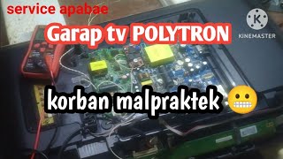 perbaiki tv Polytron 24 inch kedip kedip