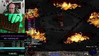 Diablo 2 LOD HC Hell Speedrun - WR ATTEMPTS - Amazon - Episode 153