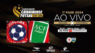 CAMPEONATO CATARINENSE SÉRIE OURO 2024 - 1ª FASE - Joaçaba Futsal X Concórdia Futsal