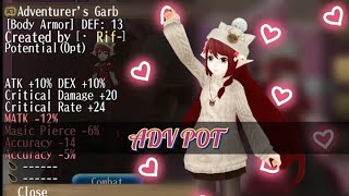 Fill stats ADV POT Atk10% Dex10% Cd21 Cr24 ~ TORAM ONLINE ~ Cap 240