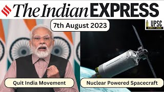 [Art of Reading Newspaper] 7 August 2023 | The Indian Express | #upscnewsanalysis #UPSC #ias