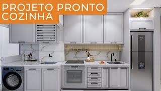 Tour cozinha integrada com sala│Nataly│115 AC