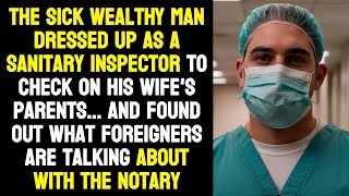 The sick wealthy man dressed up as a sanitary inspector to check on his wife's parents