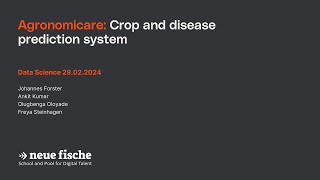 Agronomicare: Crop and disease prediction system. Data Science Bootcamp Final Project Presentation