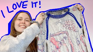 DIY | *transforming a charity shop jumper in 10 days* | Second Hand September