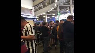 Newcastle fans at Cardiff