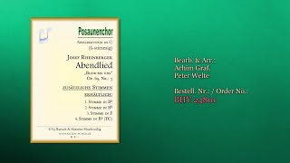 24801, Abendlied für Posaunenchor von Josef Rheinberger