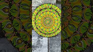 Easy Dot Mandala Painting #simple #artist #green #positivity #energy #mandala#mdf art