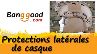 Présentation de protections latérales de casque, disponibles sur Banggood