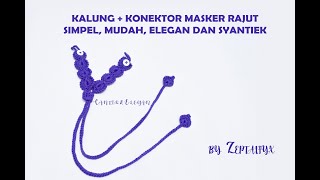 Konektor Masker Rajut Model Kalung 2in1 Simple dan Elegan | Crochet Mask Strap + Ear Saver