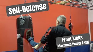 Self Defense: Front Kick for an approaching target.