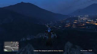 The Golden Goose - GTAV Cargobob and Bunker weapon parts delivery $50k Misson crane copter Misson