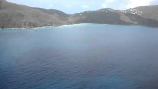 Landing in St. Thomas USVI American Airlines 757