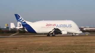 Airbus Beluga A300F4-608ST F-GSTC takeoff at Airport Bremen 28.01.2014