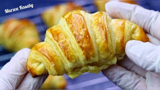 الكرواسون الفرنسي بأسهل طريقة وحقيقي أحلى من الجاهز 🥐 | French Croissant