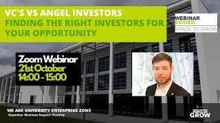 UEZ Investment Readiness: VC vs Angel Investor (21/10/20)