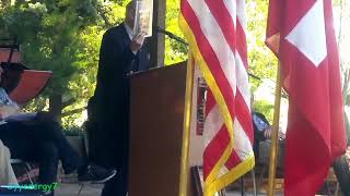 Colonel Heinrich Wirz speaks at, Confederate Capt Henry Wirz Memorial, Nov 2019