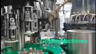 Automatic Glass Bottles Aluminum Caps Water Filling Machine 3-in-1