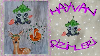 Kolay Hayvan Çizimleri #2 / Paint with me ~ Watercolor