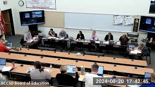 SCCSD Board of Education Meeting - August 20, 2024