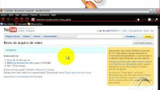 Colocando video no youtube