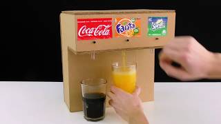 How to Make Coca Cola Soda Fountain Machine with 3 Different Drinks at Home