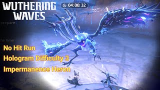 [Wuthering Waves] (Tactical hologram) Impermanence Heron Difficulty 3 | No Hit Run | Parry