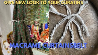 Macrame mini curtains belt//diy curtains belts/simple macrame craft