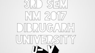 3rd sem NM 2017 u-V solve Dibrugarh University