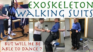 Exoskeleton Muscular Dystrophy Dad tries Hal-5 robotic Exoskeleton suit and REX robotic exoskeleton