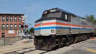 Amtrak Maine- Boston North Station bound Amtrak Downeaster train 686 crossing at Main Street.