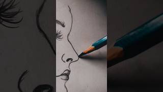 Drawing Meaningful Sketch | Beautiful Girl Sketch | Art Beat #shorts #drawing #trending #viral 🖤✨