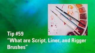 What are Script, Liner, and Rigger Brushes for Watercolor | Watercolor Painting Tip 59