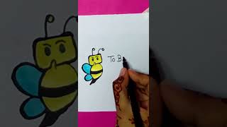 Cute Bee Art #drawing #painting #satisfying #art #shorts